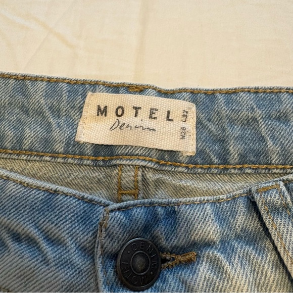 Motel Rocks Low Rise Parallel Jeans in Arctic Blue - Picture 8 of 11